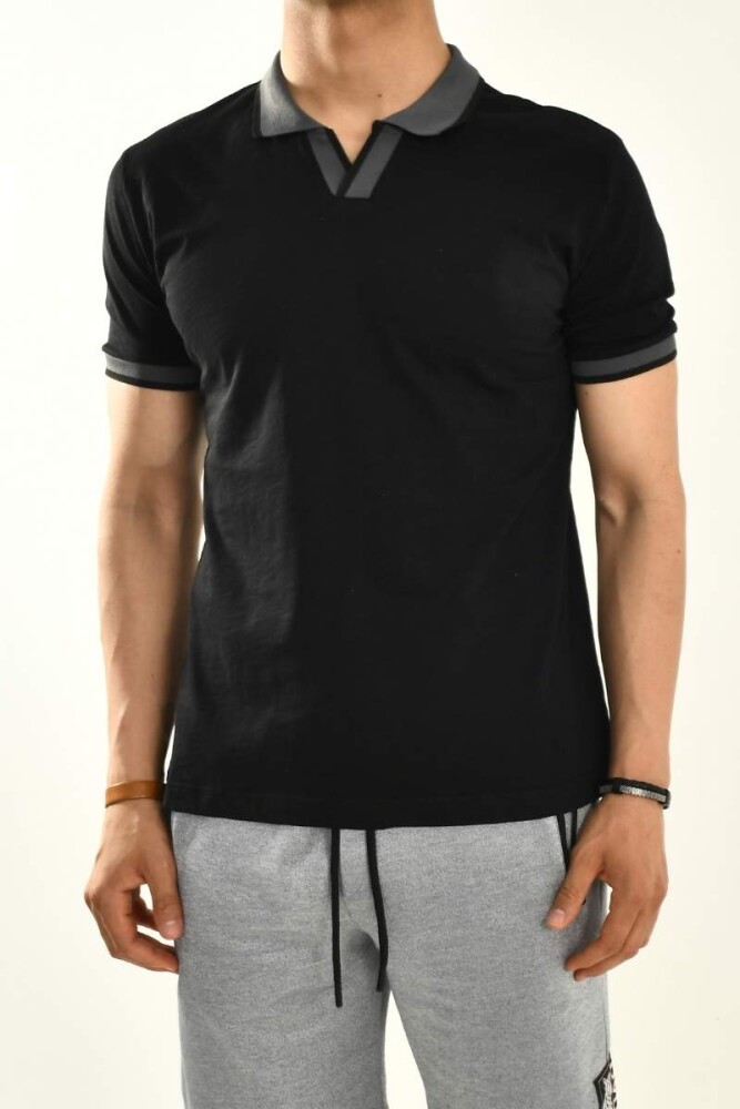 Siyah Polo Yaka T-shirt 12729 - 2